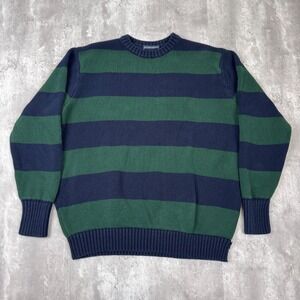 Brandy Melville Sweater Women's OS Oversized Blue Green Stripe Tate Langdon AHS